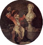 Le Singe sculpteur WATTEAU, Antoine